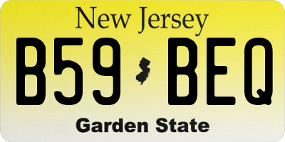 NJ license plate B59BEQ
