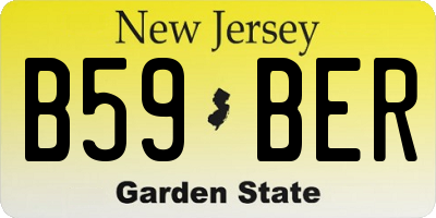NJ license plate B59BER