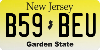 NJ license plate B59BEU