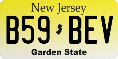 NJ license plate B59BEV