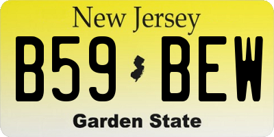 NJ license plate B59BEW