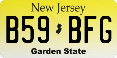NJ license plate B59BFG