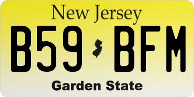 NJ license plate B59BFM