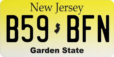 NJ license plate B59BFN