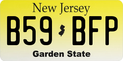 NJ license plate B59BFP