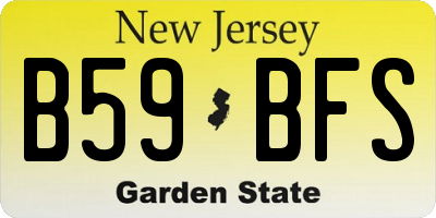 NJ license plate B59BFS