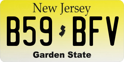 NJ license plate B59BFV