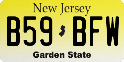NJ license plate B59BFW