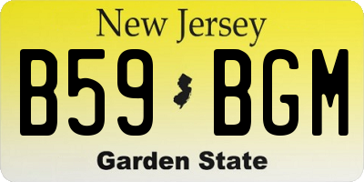 NJ license plate B59BGM