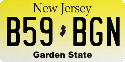 NJ license plate B59BGN