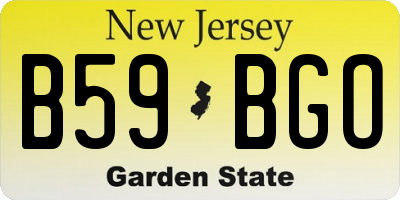 NJ license plate B59BGO