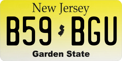 NJ license plate B59BGU