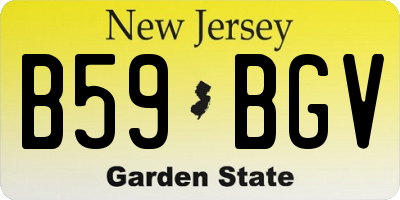 NJ license plate B59BGV