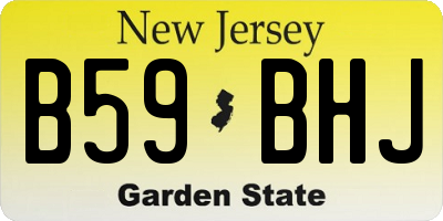 NJ license plate B59BHJ