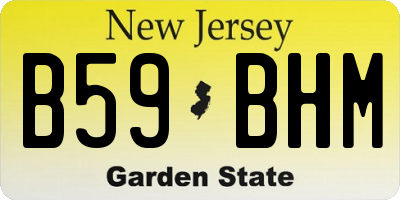 NJ license plate B59BHM