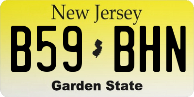 NJ license plate B59BHN