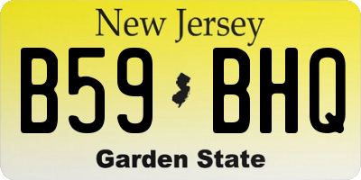 NJ license plate B59BHQ