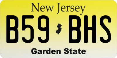 NJ license plate B59BHS
