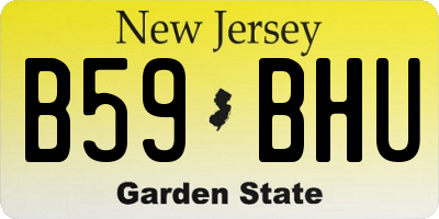 NJ license plate B59BHU