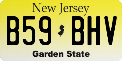 NJ license plate B59BHV