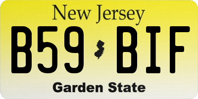 NJ license plate B59BIF