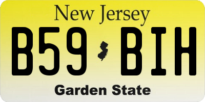 NJ license plate B59BIH