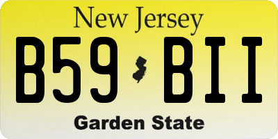 NJ license plate B59BII