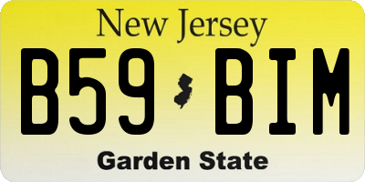 NJ license plate B59BIM