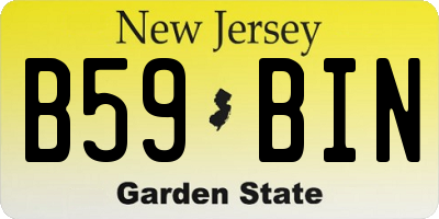 NJ license plate B59BIN