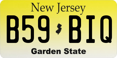 NJ license plate B59BIQ