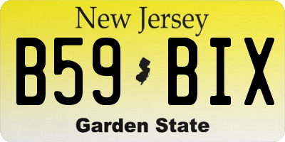 NJ license plate B59BIX