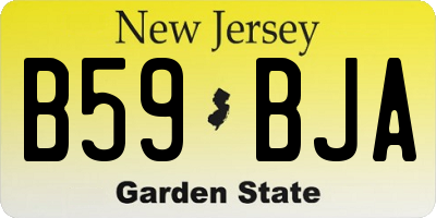 NJ license plate B59BJA