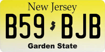 NJ license plate B59BJB