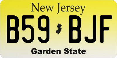 NJ license plate B59BJF