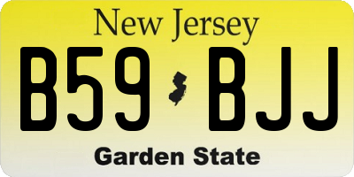 NJ license plate B59BJJ