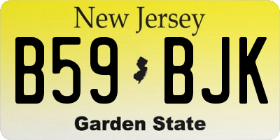 NJ license plate B59BJK