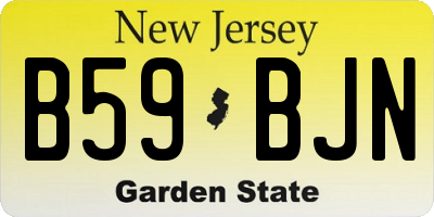 NJ license plate B59BJN