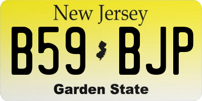NJ license plate B59BJP