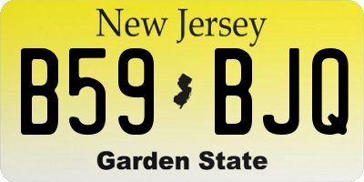 NJ license plate B59BJQ