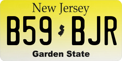 NJ license plate B59BJR