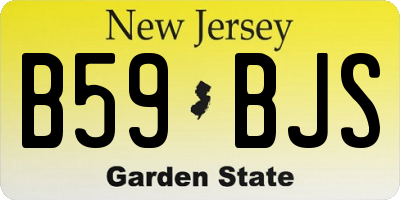 NJ license plate B59BJS
