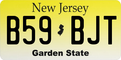 NJ license plate B59BJT