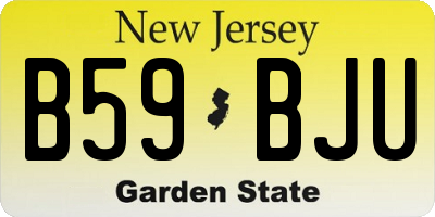 NJ license plate B59BJU