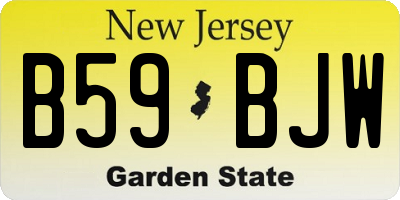 NJ license plate B59BJW