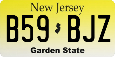 NJ license plate B59BJZ