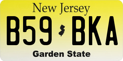 NJ license plate B59BKA