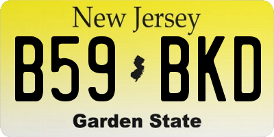 NJ license plate B59BKD