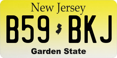 NJ license plate B59BKJ