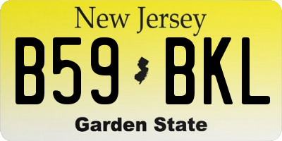 NJ license plate B59BKL