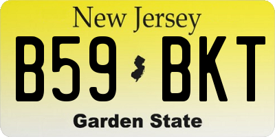 NJ license plate B59BKT